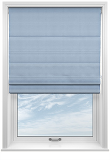 Shima Faux Silk, Sky - Twist&Fit Roman Blind